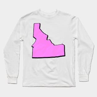 Pink Idaho Outline Long Sleeve T-Shirt